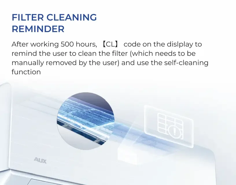 Filter Cleaning Technology - Auto-clean function for reduced maintenance