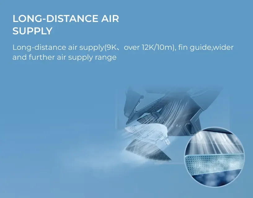 Long-Distance Air Flow - Wide coverage cooling