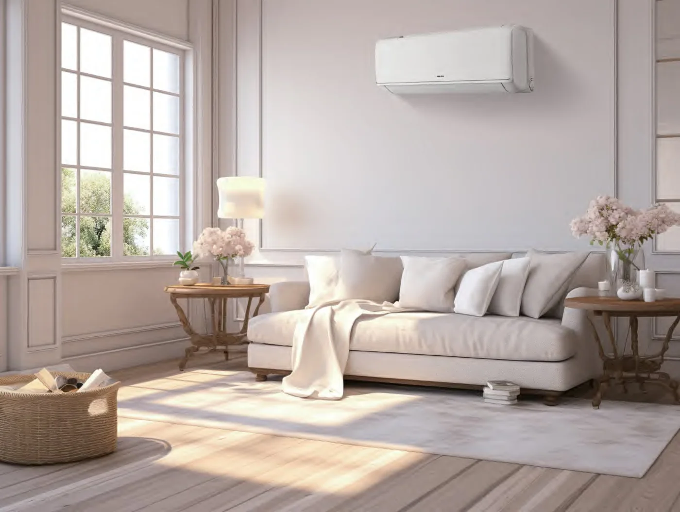 AUX air conditioner in a living room